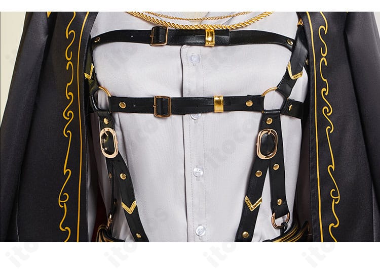 系帯装飾のクローズアップ。金具とテープの質感、配色バランスが分かるディテール写真