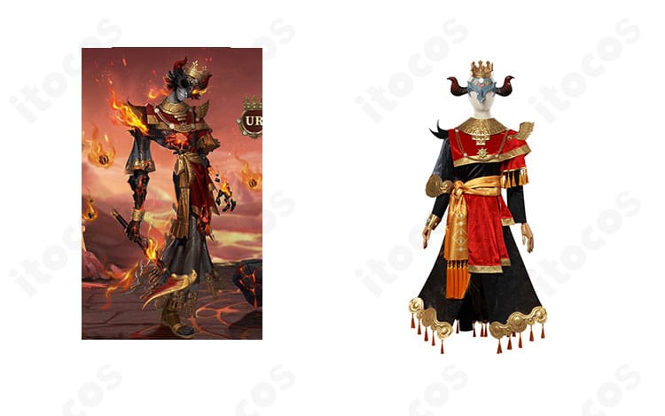 ノートン・キャンベルの特別衣装「フールズ・ゴールド」一式。重厚な金装飾と仮面が特徴のIdentityVコスプレ衣装