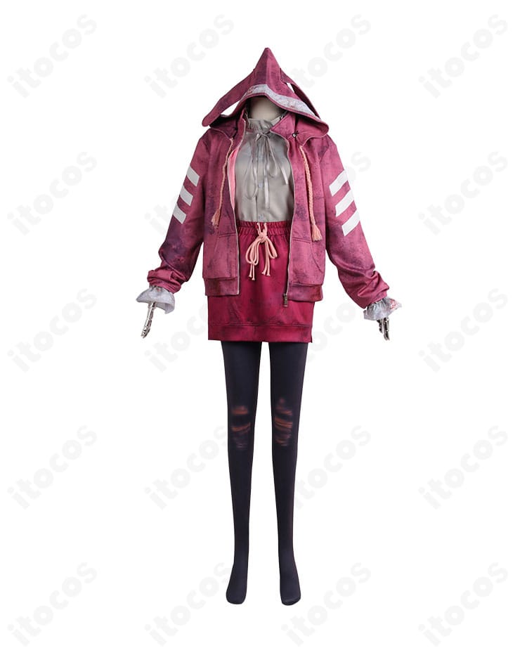 Dead by Daylight フェン・ミン 楽天家 コスプレ衣装の正面全体像。帽子からタイツまでのトータルコーデが一目で分かる