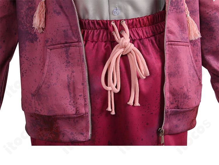 Dead by Daylight フェン・ミン コスプレ衣装のパンツ・スカート周辺装飾ディテール。ステッチと意匠の忠実度を確認