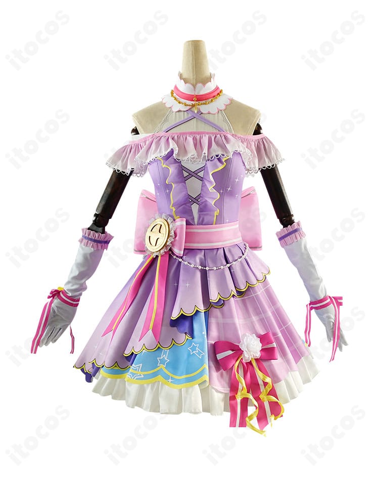 ラブライブ！スクフェス 東條希 コスプレ衣装の正面全体像。カウントダウンライブ編の意匠を細部まで忠実に再現した新年ライブコーデ。