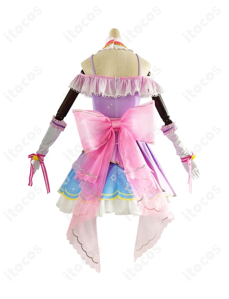 ラブライブ！スクフェス 東條希 コスプレ衣装の背面カット。背中の装飾やバランス設計を捉えた、撮影向けのディテール表現。