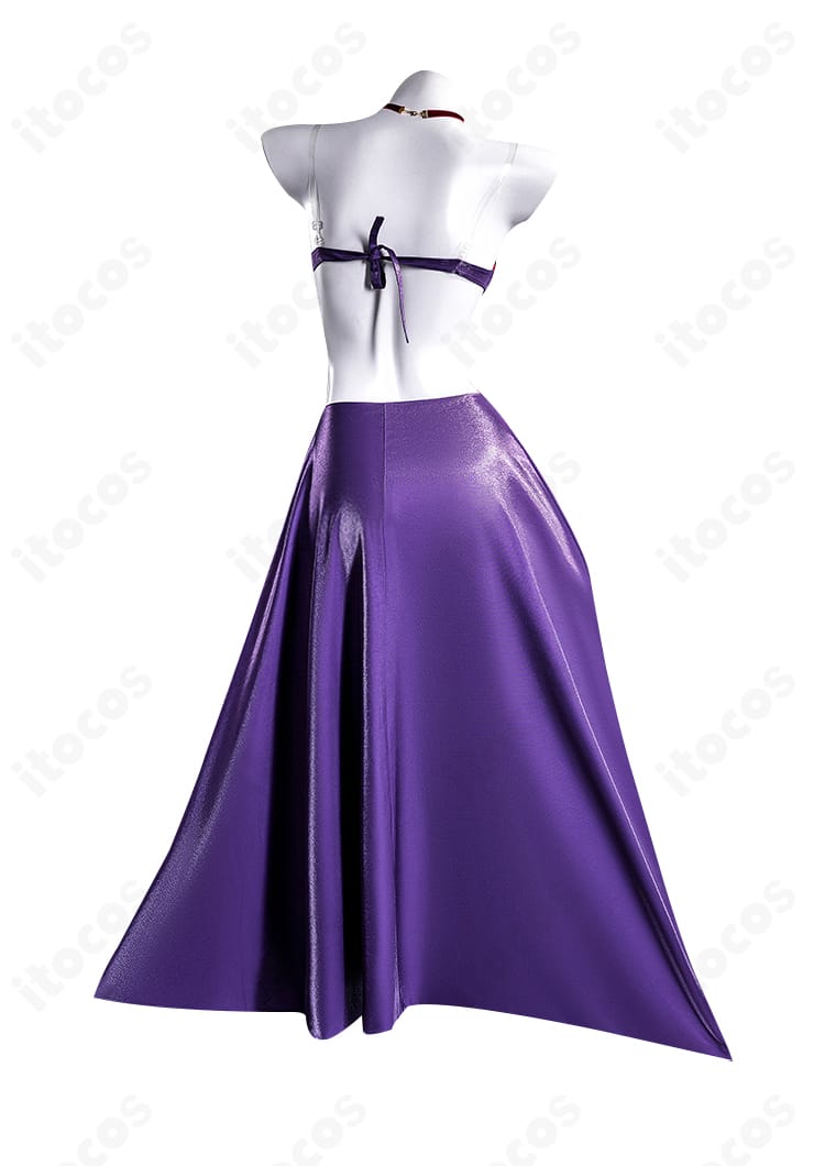 背面全景。背中の開閉位置やリボン装飾、スカート背面のドレープまで忠実に再現した画像。