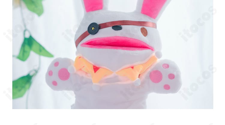 四糸乃 コスプレ衣装の付属品ディテール。うさぎ手袋とリボン、靴下の質感と形状を個別に紹介。