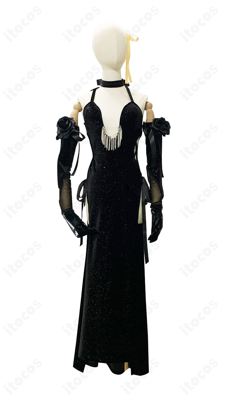 勝利の女神:NIKKE モダニア衣装の正面ディテール。通気性素材と精密縫製、胸部パネルやラインの質感が伝わる近接写真。