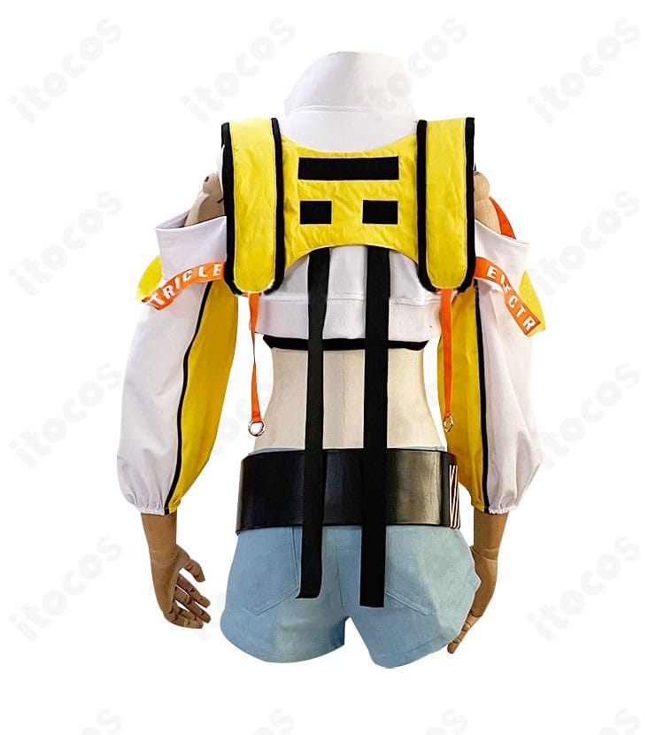 勝利の女神：NIKKE エレグ衣装の背面。バックパネルや装飾配置まで忠実に仕上げたディテール。