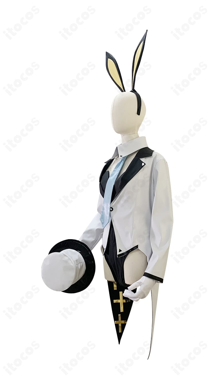黒崎コユキ バニーガール衣装・側面ビュー。ラインの美しさが際立つデザインと細部の装飾表現を捉えた画像。