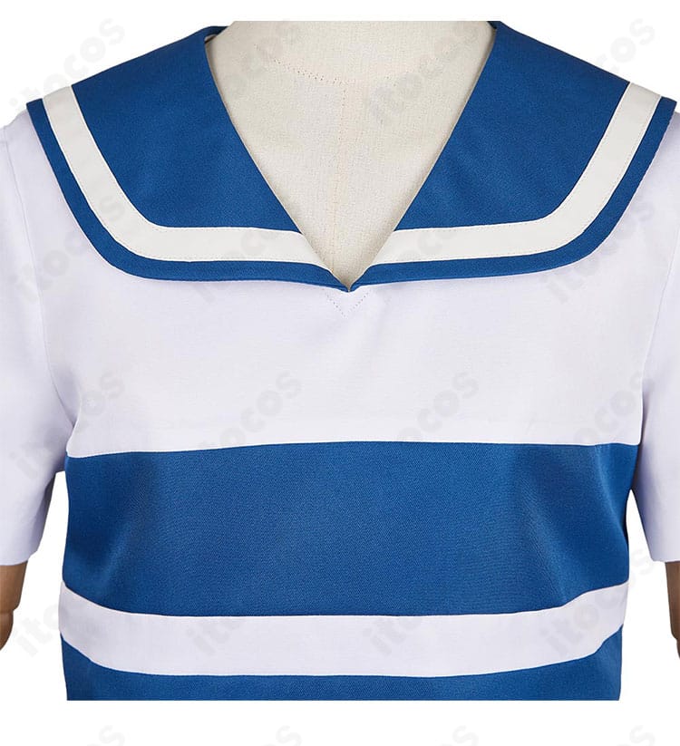 襟元ディテール：ナミファンの少女コスプレ衣装の襟の装飾アップ