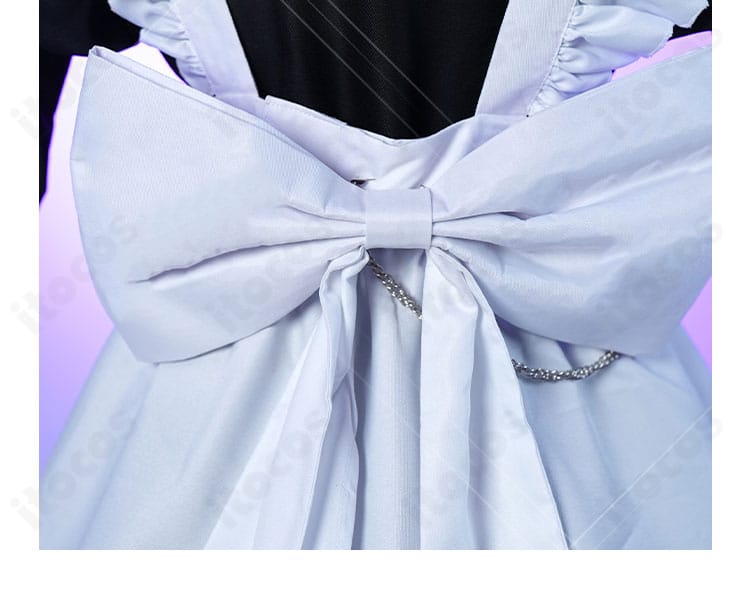 背面の大きな蝶結びリボンのディテール。結び目とボリューム感を確認できる画像