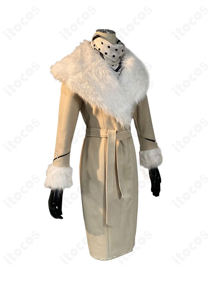 第五人格 レディ・ファウロ コスプレ衣装の右側面カット（コートのラインとベルト位置）