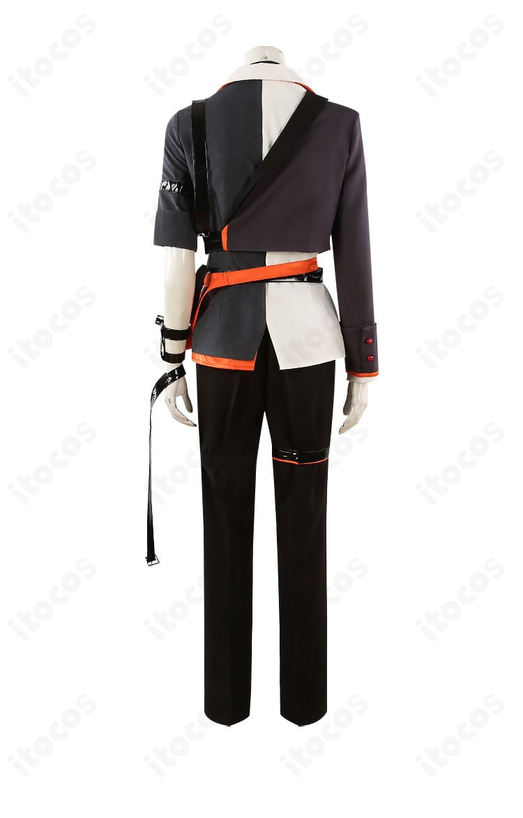 原神 楓原万葉 ARANAGI版コスプレ衣装の装飾アップ。刺繍の立体感、アクセサリーの質感、金具・紐飾りの造形を強調。