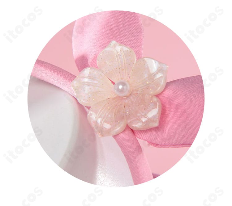 桃井愛莉コスプレ用カチューシャ・髪飾りのクローズアップ。鮮やかな配色と固定しやすい仕様。