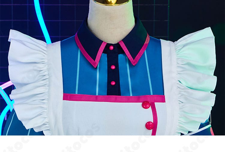 朝比奈まふゆ衣装の胸元装飾アップ。胸前の刺繍や装飾パーツの配置が分かる画像。