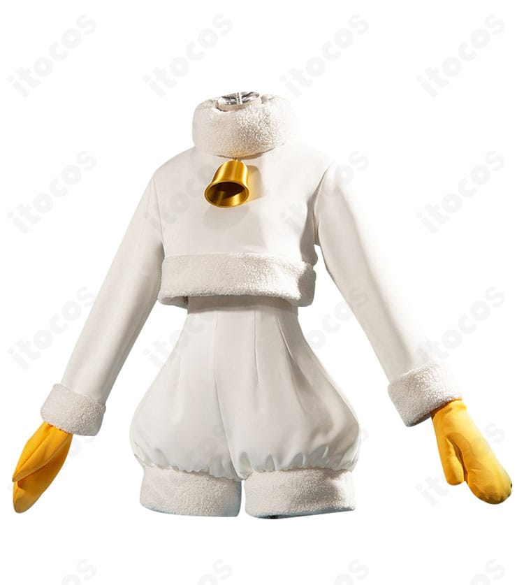 木之本桜 ひつじモチーフ衣装の正面フルショット。トップスとショートパンツ、レッグカバーのバランスがわかる画像。