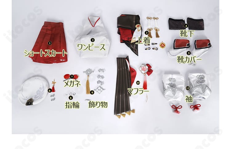 サイズ表と寸法データの画像。XS〜XXLまでの着丈・バスト・ウエスト等の目安を確認可能。