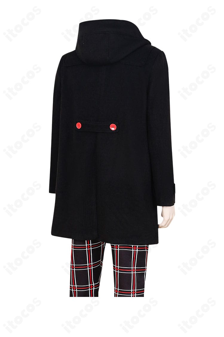 ペルソナ5 雨宮蓮 冬服コスプレ衣装の背面全体。センターベントと背面シルエット