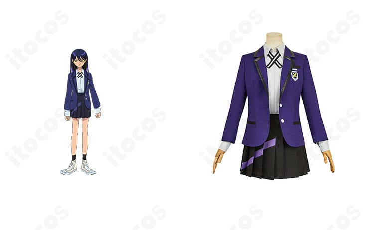 『機動戦士ガンダム Gのレコンギスタ』ニャアン衣装の正面とキャラクター比較。コート・リボンの配色と質感を確認できます。