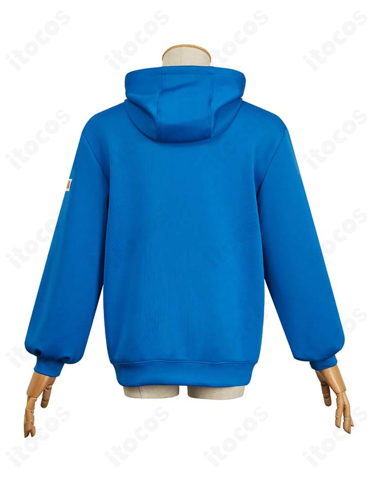 朝倉シン パーカー背面。フードの形状と背面の切り替えラインが分かるディテール画像