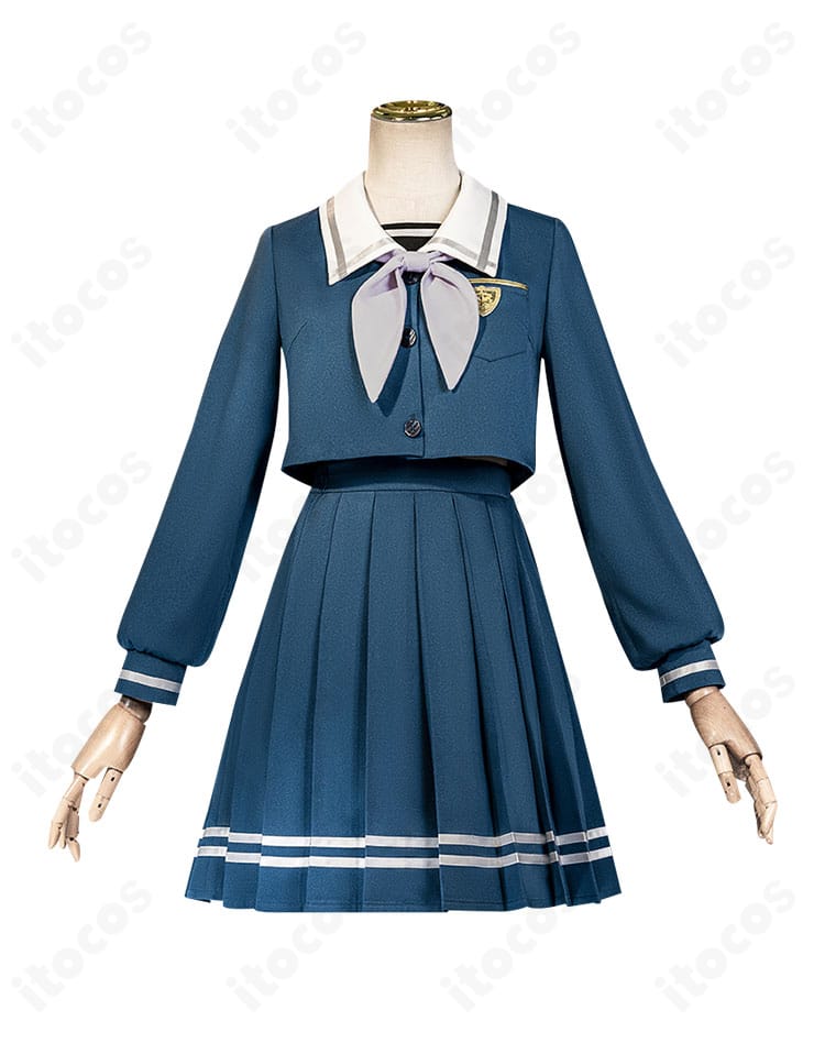 BanG Dream! It’s MyGO!!!!! 若葉睦 コスプレ衣装の全体背面。スカートのラインと上品なシルエットがわかる画像。