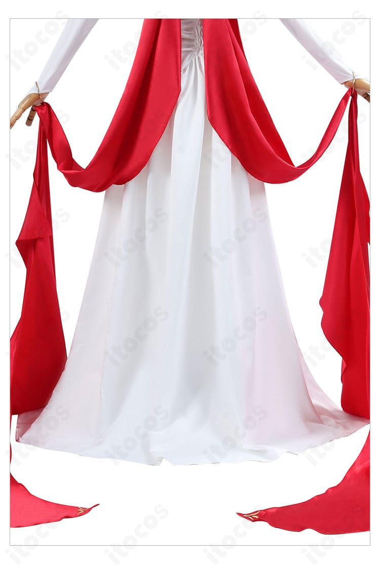 背飾りの詳細。背面モチーフとリボン状パーツの重なりを確認可能。