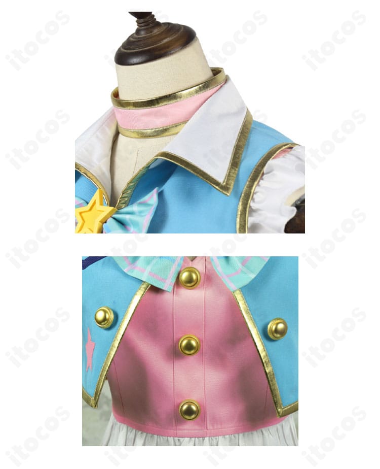 アイカツ！ 天羽まどか コスプレ衣装 装飾ディテール｜花柄モチーフや刺繍の質感が分かる接写