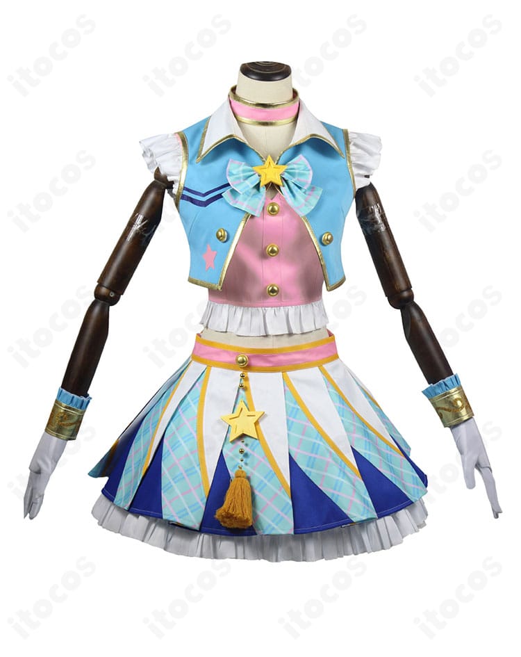 アイカツ！ 天羽まどか コスプレ衣装 正面全体像｜ベスト・スカーフ・スカートの構成が分かるカット