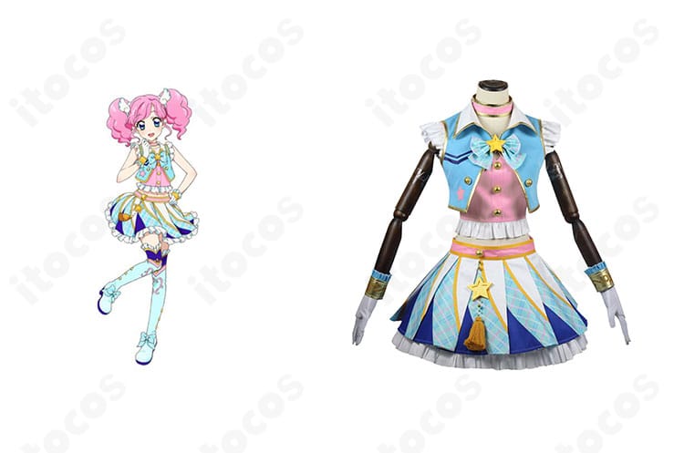 アイカツ！ 天羽まどかのコスプレ衣装 正面とキャラクターイメージを並べた高再現ショット