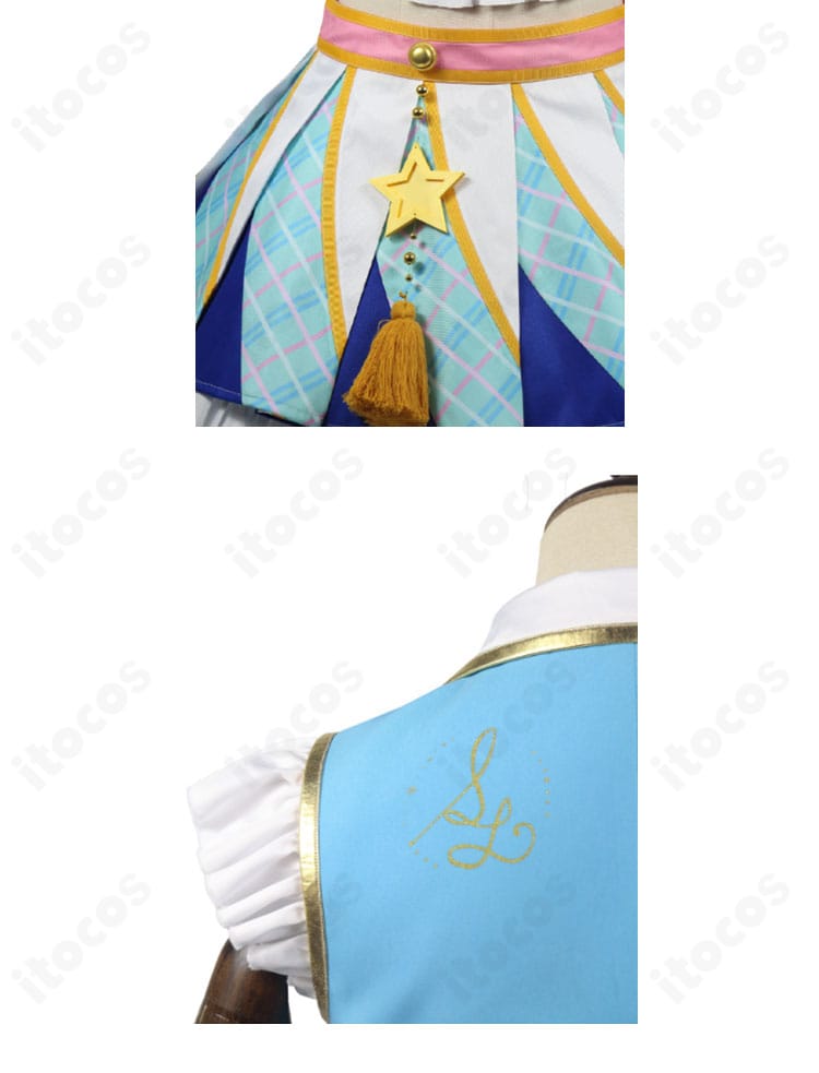 アイカツ！ 天羽まどか コスプレ衣装 襟元ディテール｜門襟・領口とスカーフの意匠を強調したアップ