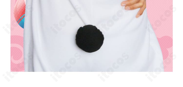 梓川かえで パンダ衣装の尾の装飾ディテール。丸みのあるフォルムと取り付け位置の質感がわかる拡大写真。