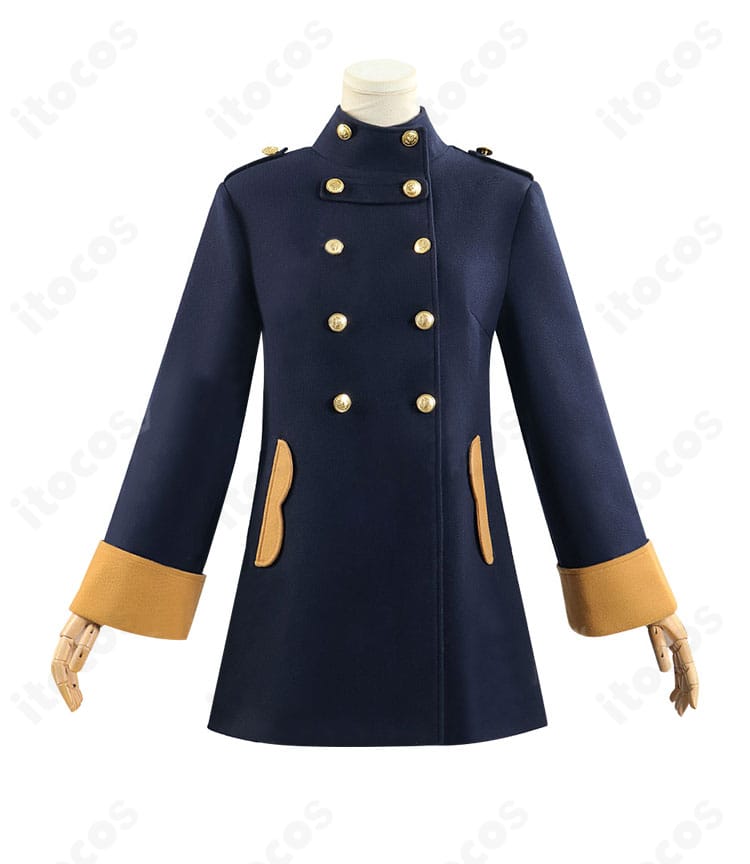 アイカツ！ 星宮いちご 冬服コート 正面全身。襟元とフロントの意匠を忠実に再現したデザイン。