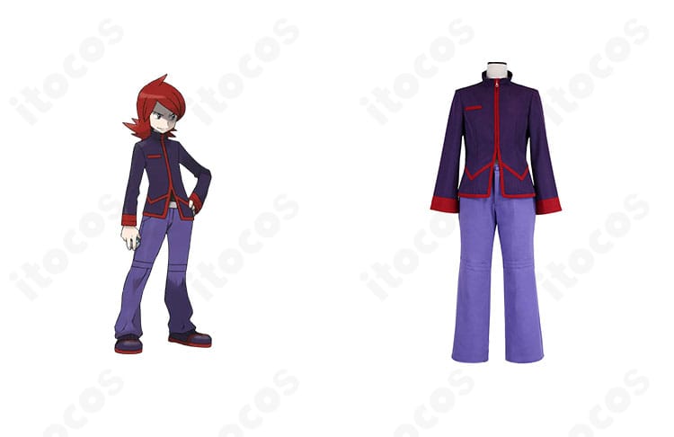 シルバーのコスプレ衣装セット（上着＋ズボン）の正面と全体イメージを並べた画像