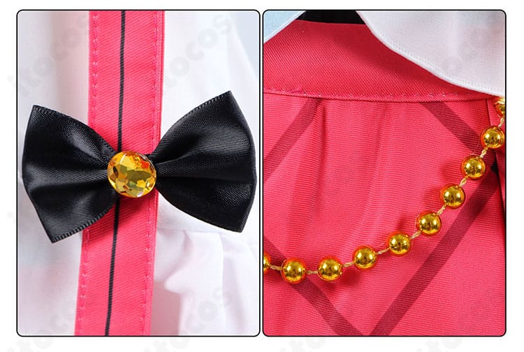 園田海未コスプレ衣装の腰飾り・アクセサリー詳細。着脱方法と位置バランスが伝わる構図。