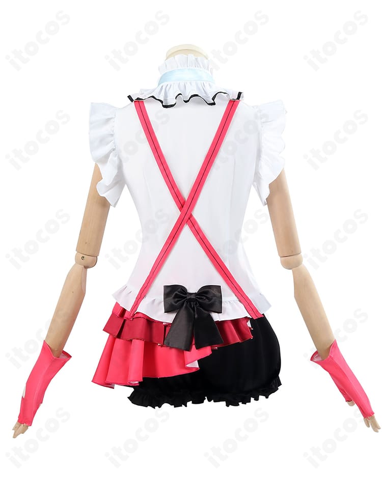 背面デザイン：絢瀬絵里 7周年衣装の背面開閉部と後ろ飾り、シルエットの落ち感が分かる画像