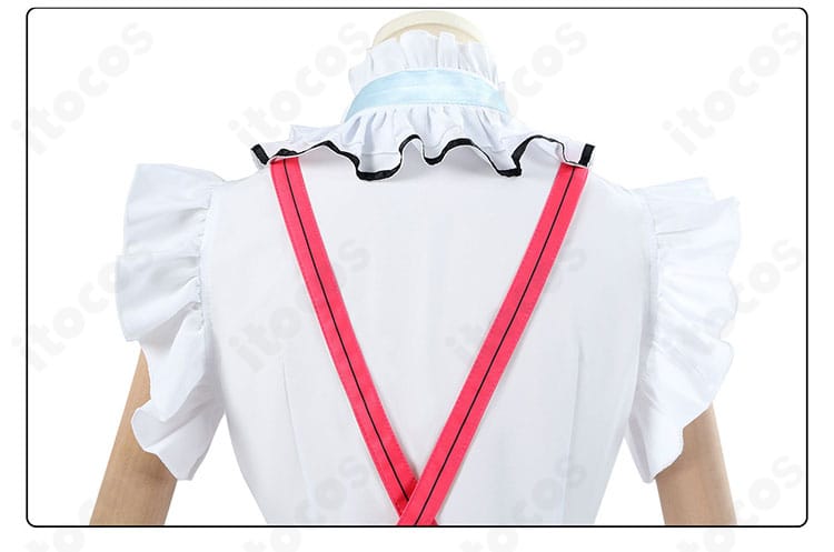 背面装飾アップ：絢瀬絵里 7周年衣装の背面飾りのライン取りと取り付け部の仕上げを示す画像