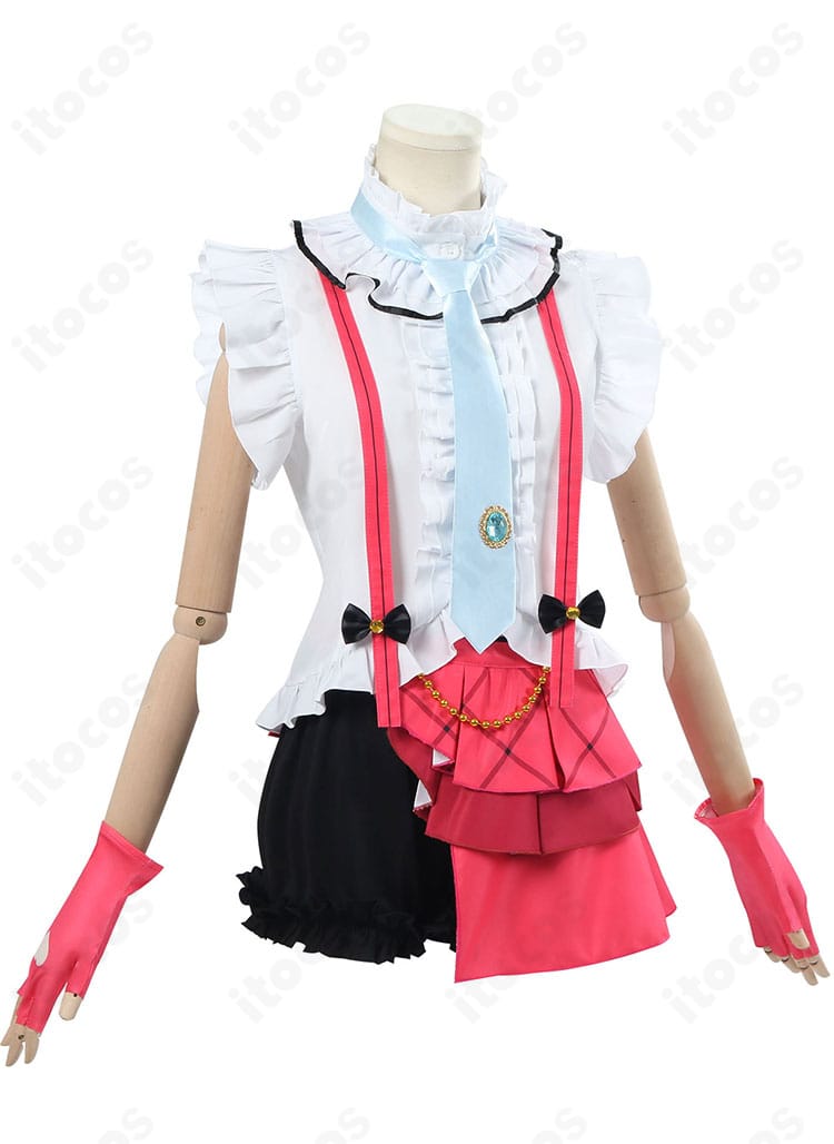 側面ディテール：絢瀬絵里 7周年衣装のサイドラインとウエストカーブ、スカートの広がりを示す画像