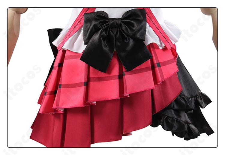 高坂穂乃果 7周年衣装のスカート装飾。段差と飾りの配置が撮影映えすることを示すディテール。