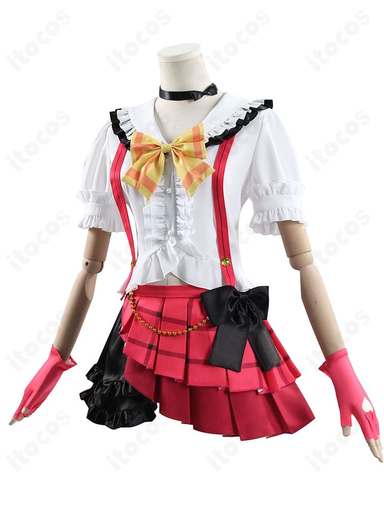 高坂穂乃果 7周年衣装の側面。スカートのラインと装飾配置、シルエットの立体感を強調した写真。