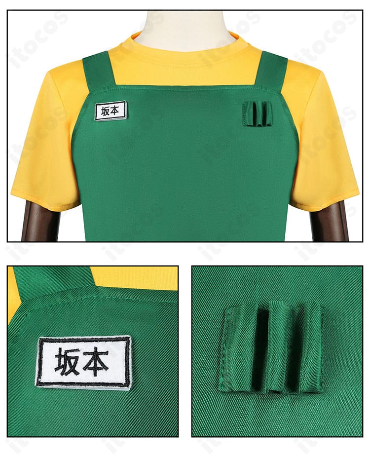 坂本太郎 エプロン装飾の近接。帯結びとポケット仕様の細部