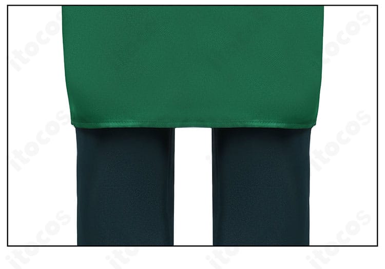 坂本太郎 コスプレ スカート裾ディテールの代わりに、パンツ裾とエプロン裾の縫製ステッチをクローズアップ