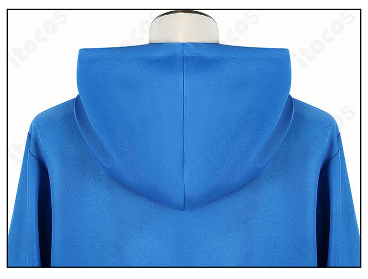 フード部分のディテール。フードの立ち上がりと形状を示すクローズアップ。