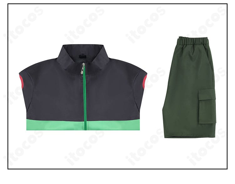 SAKAMOTO DAYS 眞霜平助 コスプレ衣装 セット内容、コートとショートパンツのフラットレイ