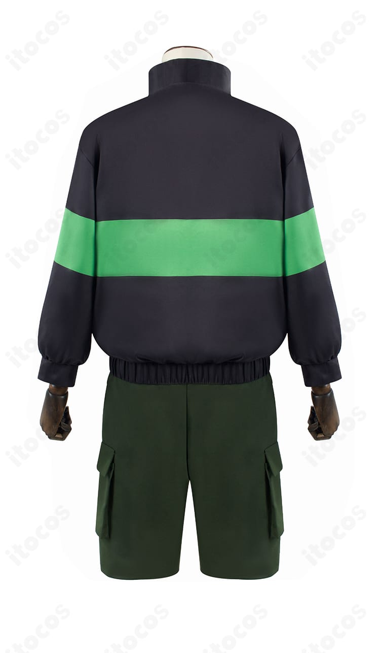 SAKAMOTO DAYS 眞霜平助 コスプレ衣装 背面、背中の切り替えと装飾の配置が確認できる画像