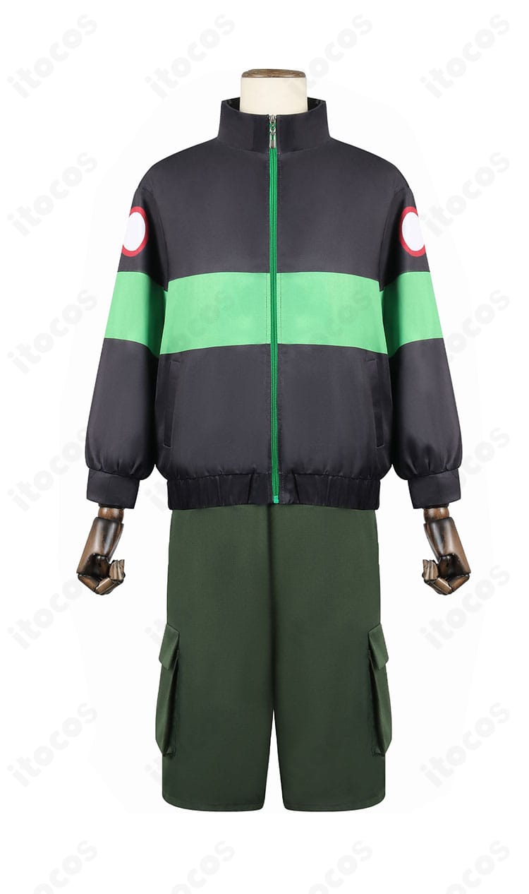 SAKAMOTO DAYS 眞霜平助 コスプレ衣装 正面全体、コートのシルエットと配色がわかる写真