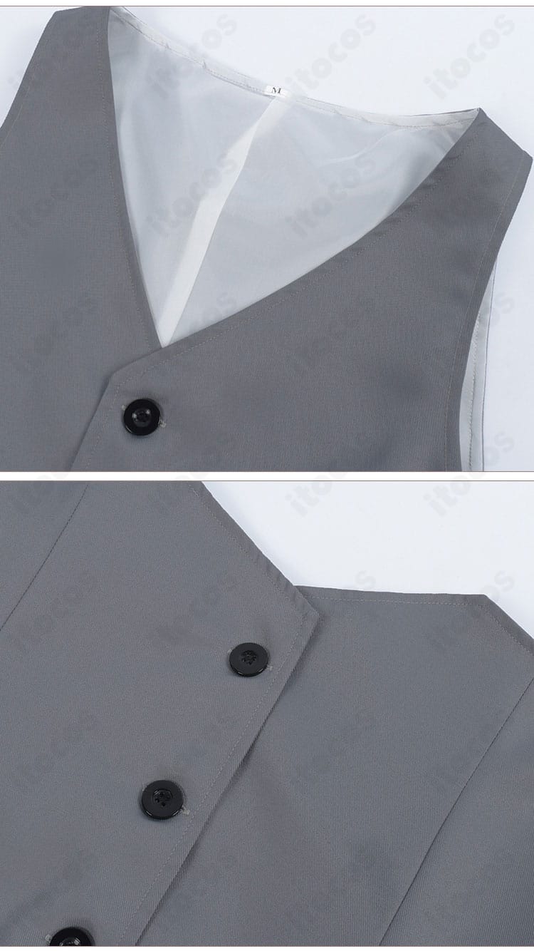 シエル・ファントムハイヴ コスプレ ベストの前身頃と切り替えディテール