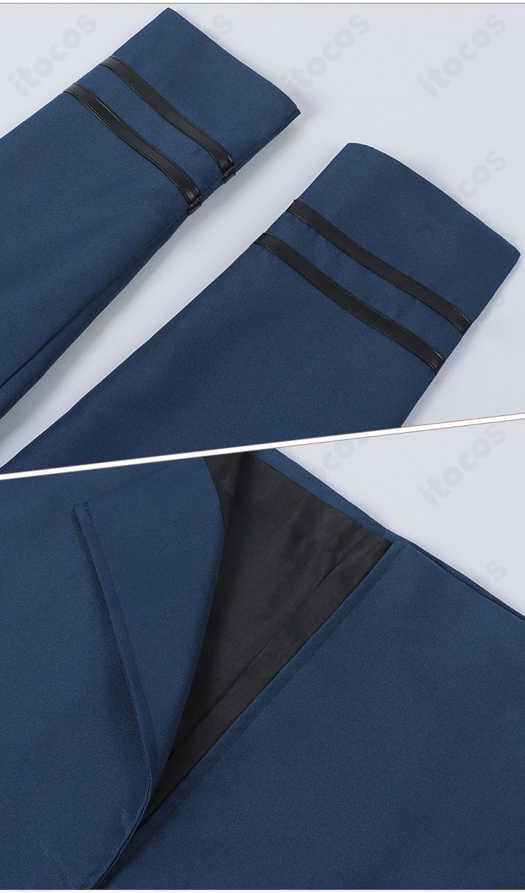 シエル・ファントムハイヴ コスプレ 衣裾と袖口装飾の質感・ステッチ詳細