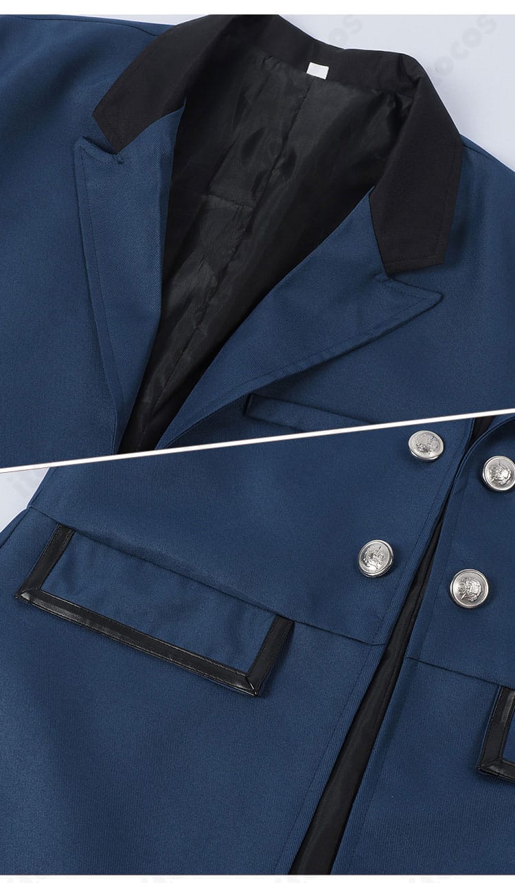 黒執事 シエル・ファントムハイヴ 燕尾服コス 襟と前立て装飾の近接ディテール