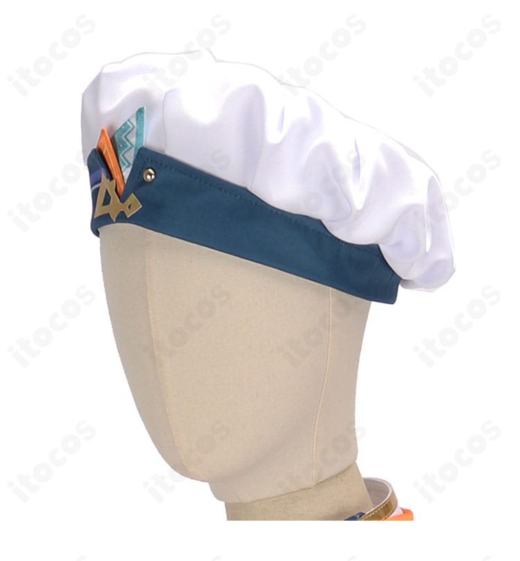 渚トラウトの帽子ディテール。装飾と形状の特徴を示す近接ショット