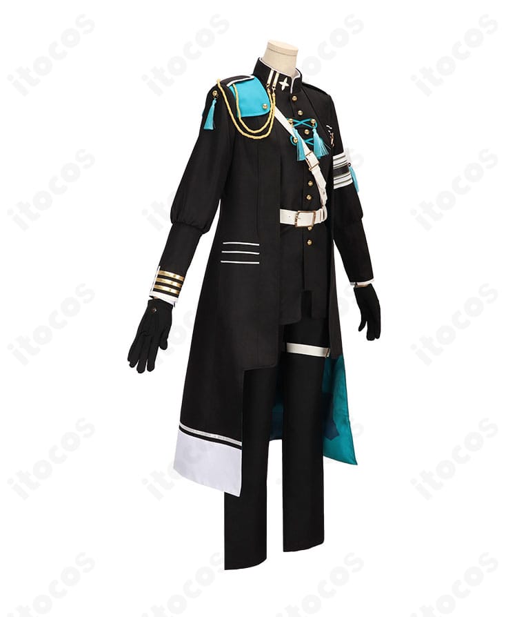 右側面の全身カット。甲斐田晴 VΔLZ 三華の樂ユニット衣装のコートラインとサイドシルエットを確認できる画像。