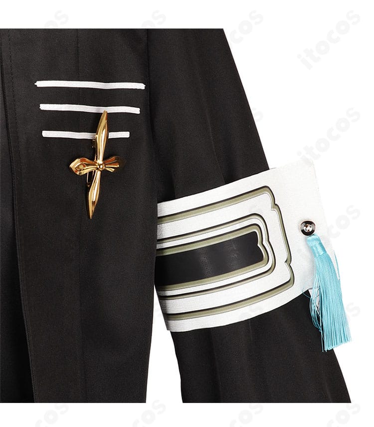 外套の袖装飾ディテール。VΔLZ 三華の樂ユニット衣装らしい袖口の意匠と装飾の配置を鮮明に示す画像。