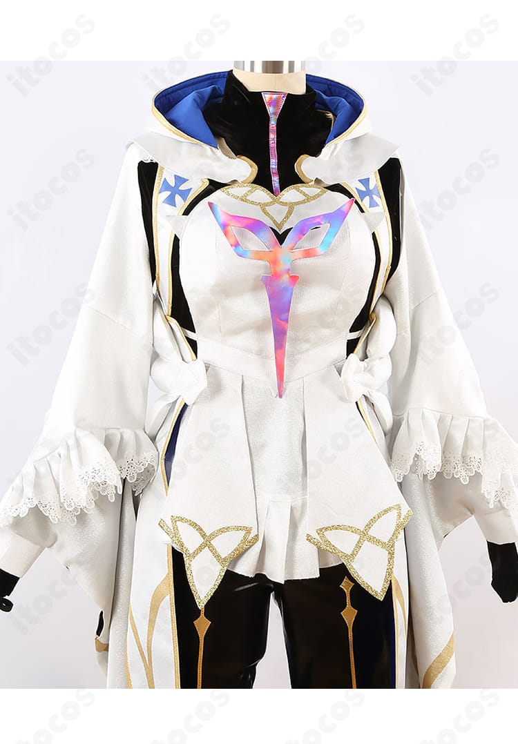 FGO レディ・アヴァロン（プロトマーリン）コスプレ衣装 胸飾りなど装飾細部のクローズアップ